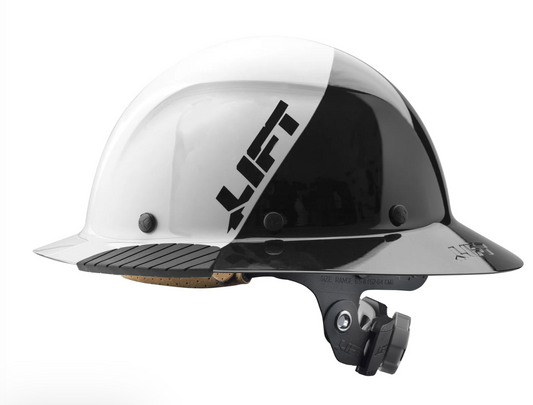 Lift DAX Fifty/50 Black & White Full Brim Hard Hat