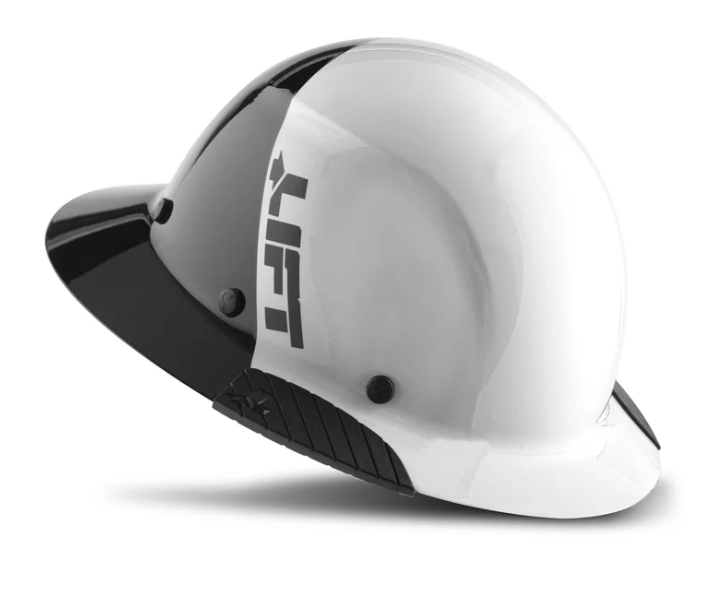 Lift DAX Fifty/50 Black & White Full Brim Hard Hat