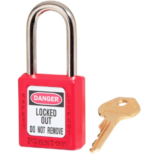Master Lock® Safety 410 Series Zenex™ Thermoplastic Padlock, Red, 410RED