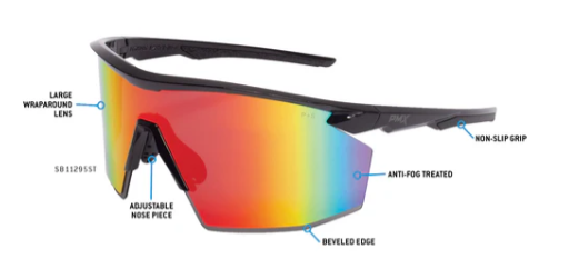 Pyramex PMXSPEC Half-Frame Spectrum Mirror Lens Safety Glasses