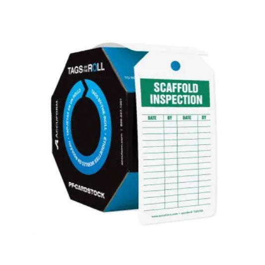 Scaffold Inspection Tags, 100 per Roll