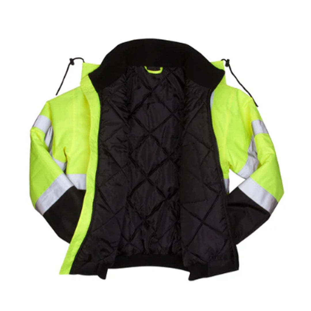 Black Bottom Bomber Jacket w/ Built-In Liner