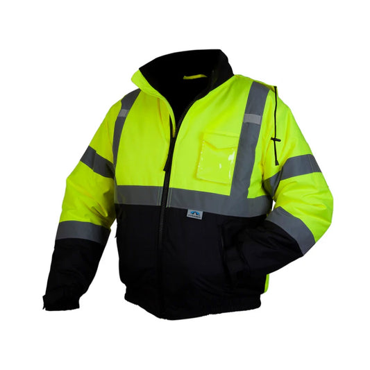 Black Bottom Bomber Jacket w/ Built-In Liner