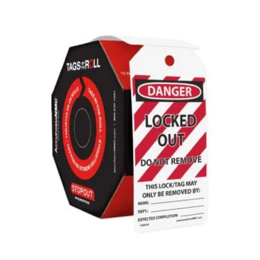 Lock out DANGER Tags, 100 per Roll