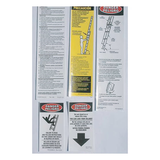 Werner Replacement Fiberglass Extension Ladder Sticker Set